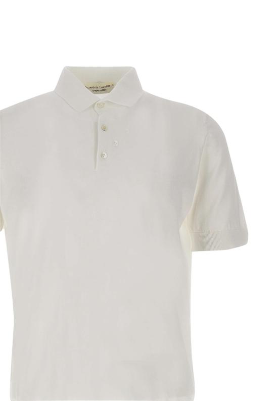 26SS 필리포 드 로렌티스 폴로 티셔츠 PL1MC CR14R001 White - FILIPPO DE LAURENTIIS