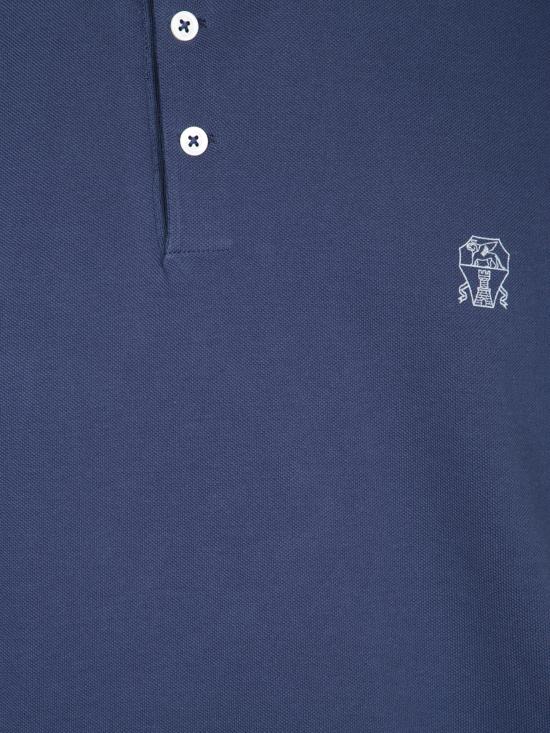 25SS 브루넬로 쿠치넬리 피케 폴로 셔츠 ME8548788 CCV61 Blue - BRUNELLO CUCINELLI