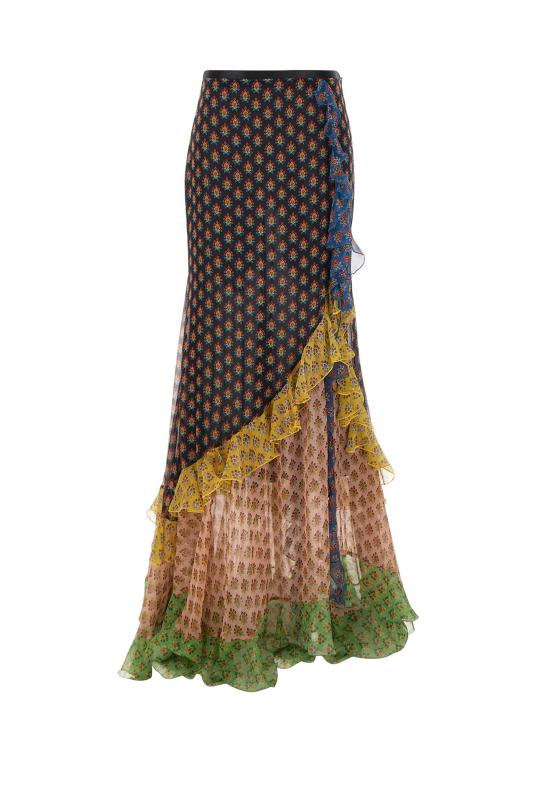 26SS 에트로 미디 스커트 WRFA0198 99SA1Q5X0811 MultiColour