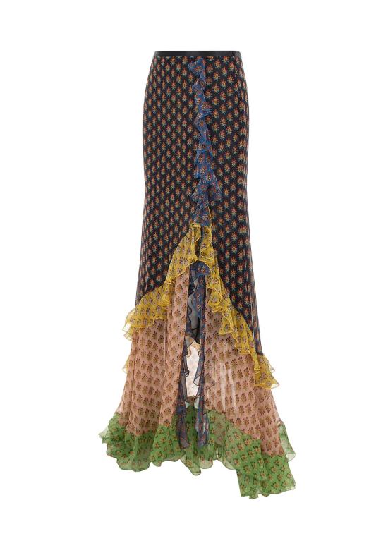 26SS 에트로 미디 스커트 WRFA0198 99SA1Q5X0811 MultiColour - ETRO