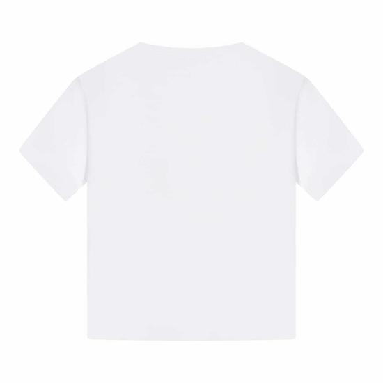  [키즈] 구찌 티셔츠 키즈 코튼 티셔츠 옵티컬 화이트 - GUCCI