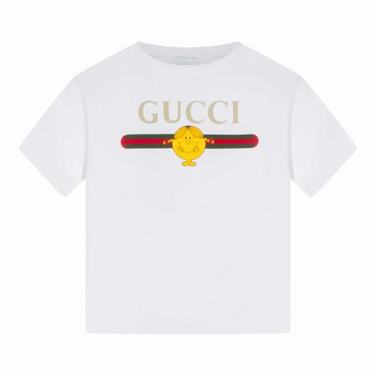  [키즈] 구찌 티셔츠 키즈 코튼 티셔츠 옵티컬 화이트