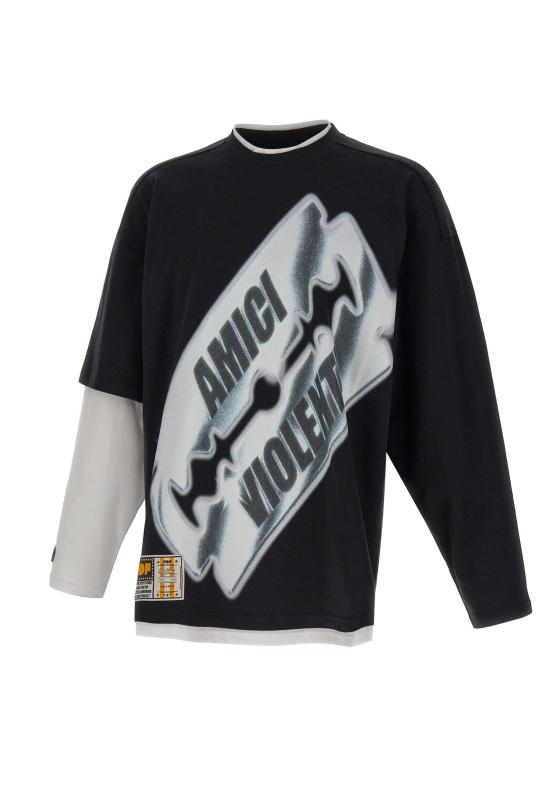 26SS 피디에프 긴팔 티셔츠 DFM54039TJ101 BLADE Black