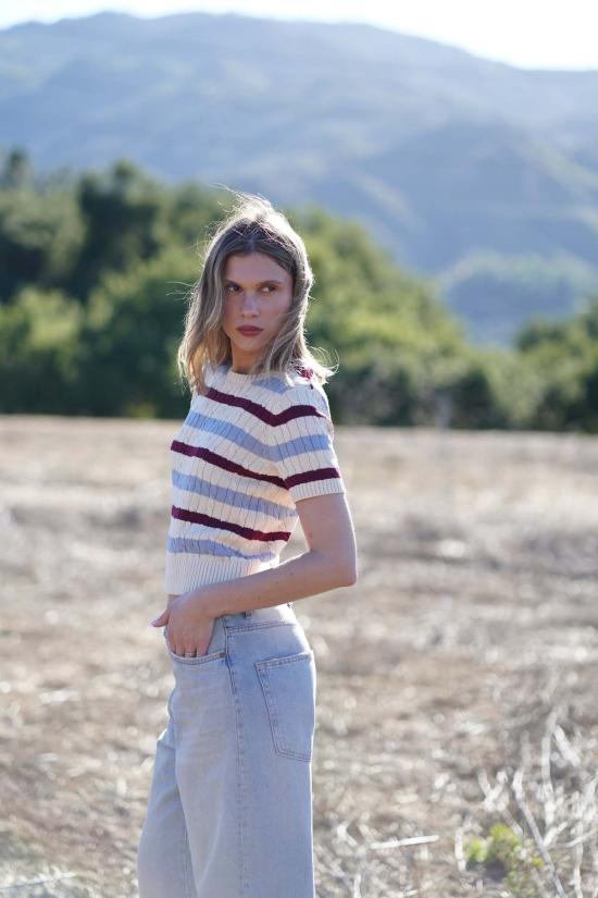  넬로 준 스웨터 Nello June Letti 반팔 크루