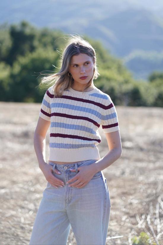  넬로 준 스웨터 Nello June Letti 반팔 크루 - NELLO JUNE