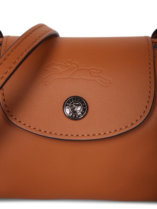 26SS 롱샴 르 플리아쥬 엑스트라 XS 레더 파우치 34205987 M19 Brown - LONGCHAMP