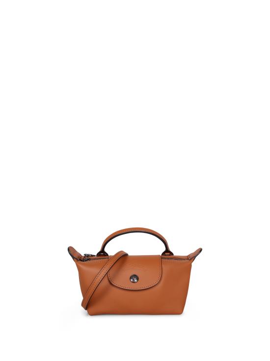 26SS 롱샴 르 플리아쥬 엑스트라 XS 레더 파우치 34205987 M19 Brown