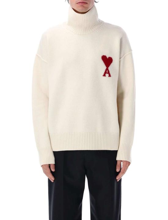  아미 터틀넥 Ami Alexandre Mattiussi Ami Paris 울 Ami De Coeur 터틀넥  에크루