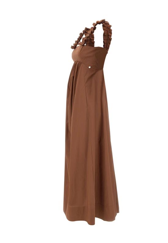 26SS 리우조 미디 원피스 CA6278TS246 09032 Brown - LIU JO