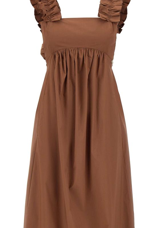 26SS 리우조 미디 원피스 CA6278TS246 09032 Brown - LIU JO