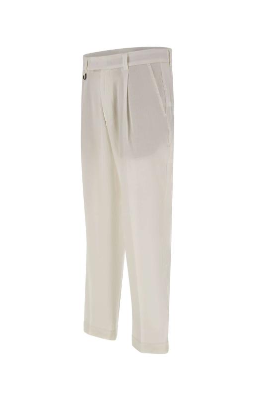 26SS 파올로페코라 스트레이트 팬츠 B1263632 1102 White - PAOLO PECORA