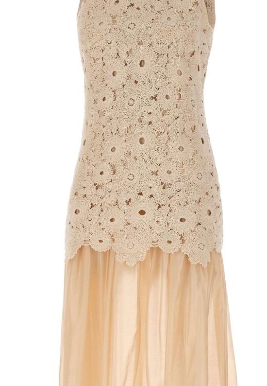 26SS 리우조 미디 원피스 CA6362J8100 P9649 Beige - LIU JO