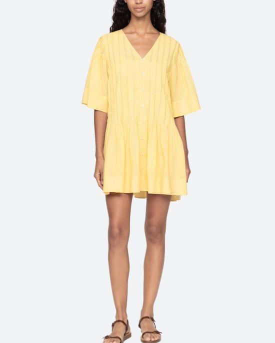  씨뉴욕 숏 원피스 Sea Ny Alberte 미니 드레스 옐로우 - SEA NY