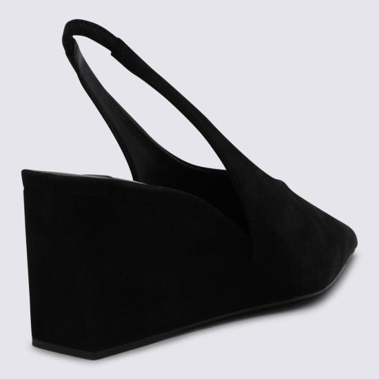  알라이아 힐/펌프스 블랙 가죽 펌프스 - ALAIA