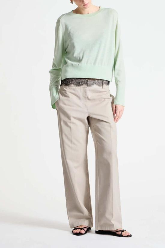  세인트 아트 뉴욕 스웨터 엘로디 레이어드 크루넥 탑 - SAINT ART NEW YORK