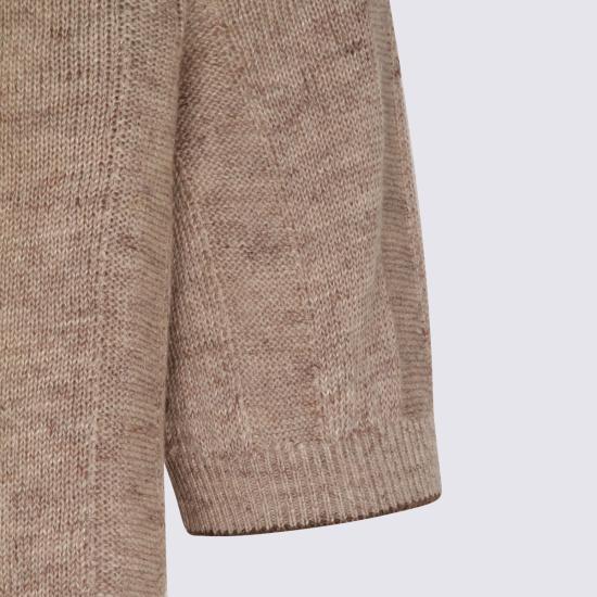  브루넬로 쿠치넬리 폴로 티셔츠 Brunello Cucinelli 카멜 리넨 폴로셔츠 - BRUNELLO CUCINELLI