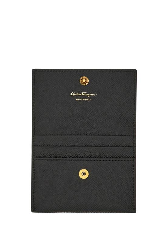 26SS 살바토레 페라가모 간치니 카드지갑 220861 779901 BLACK DOM - SALVATORE FERRAGAMO