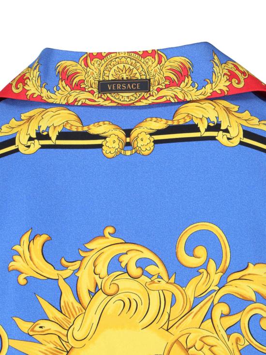  베르사체 긴팔 티셔츠 실크 트윌 셔츠 멀티컬러 - VERSACE