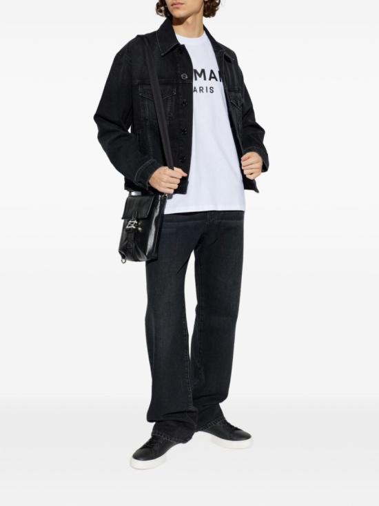 26SS 발망 반팔 티셔츠 GH1EG000BD45 GAB WHITE DOM - BALMAIN