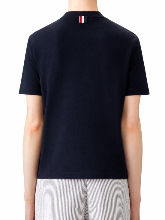 26SS 톰브라운 클래식 피케 4바 티셔츠 FJS207A 00050 415 NAVY DOM - THOM BROWNE