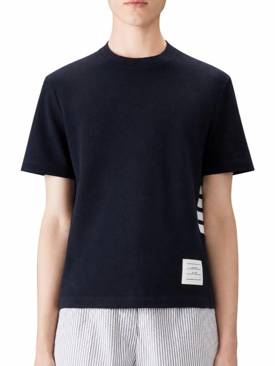 26SS 톰브라운 클래식 피케 4바 티셔츠 FJS207A 00050 415 NAVY DOM - THOM BROWNE