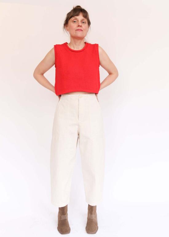  샤이나 모트 크롭 팬츠 페인터 팬츠 - SHAINA MOTE