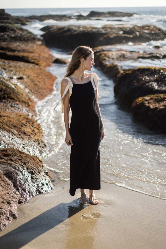  Nello June 롱 원피스 넬로 준 코라 드레스 미드나잇 블랙