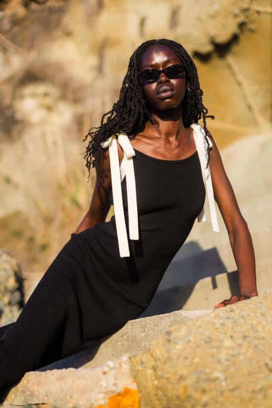  Nello June 롱 원피스 넬로 준 코라 드레스 미드나잇 블랙 - NELLO JUNE