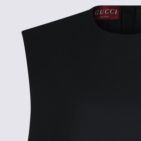  구찌 미디 원피스 블랙 앤 화이트 드레스 오프 화이트 - GUCCI