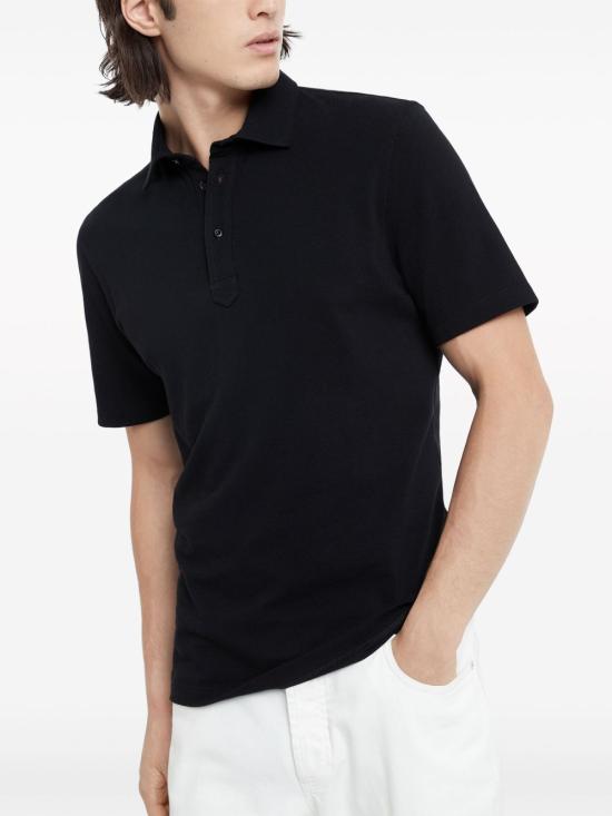  브루넬로 쿠치넬리 폴로 티셔츠 ME8543936 C101NERO - BRUNELLO CUCINELLI