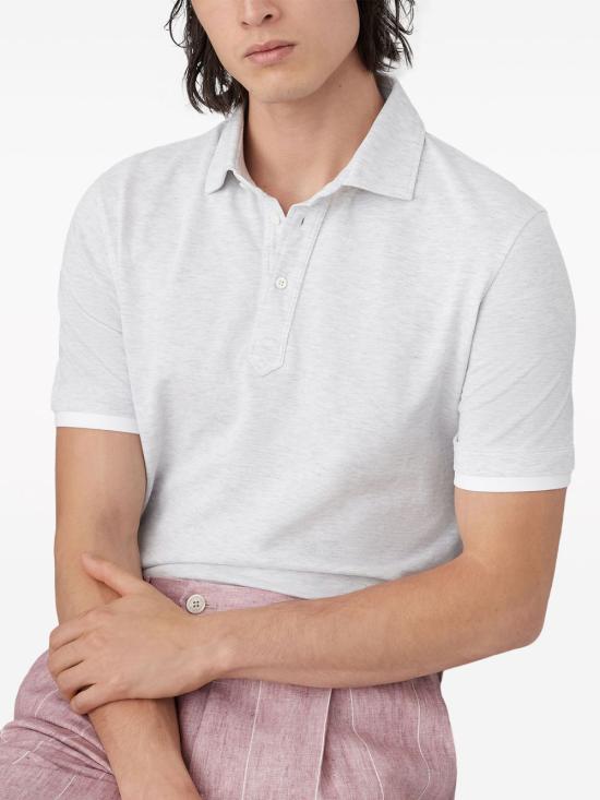  브루넬로 쿠치넬리 폴로 티셔츠 ME8543966 CY887PERLA - BRUNELLO CUCINELLI