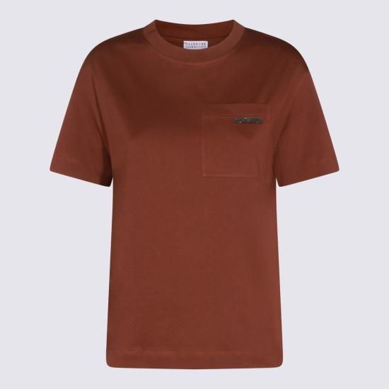  브루넬로 쿠치넬리 반팔 티셔츠 Brunello Cucinelli 코튼 티셔츠