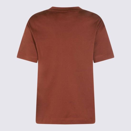  브루넬로 쿠치넬리 반팔 티셔츠 Brunello Cucinelli 코튼 티셔츠 - BRUNELLO CUCINELLI