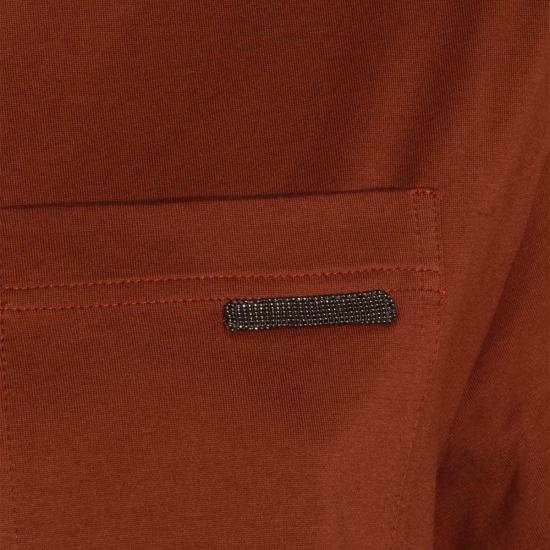  브루넬로 쿠치넬리 반팔 티셔츠 Brunello Cucinelli 코튼 티셔츠 - BRUNELLO CUCINELLI