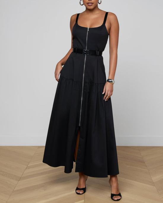  라장스 롱 원피스 리마 드레스 블랙 - L'AGENCE