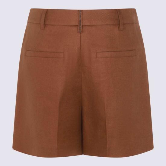  브루넬로 쿠치넬리 숏팬츠 무 리넨 버뮤다 쇼츠 - BRUNELLO CUCINELLI