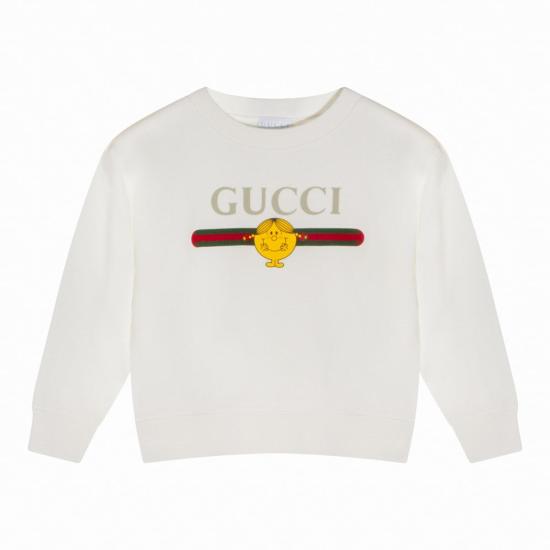  [키즈] 구찌 티셔츠 키즈 코튼 스웨트셔츠 뉴 화이트