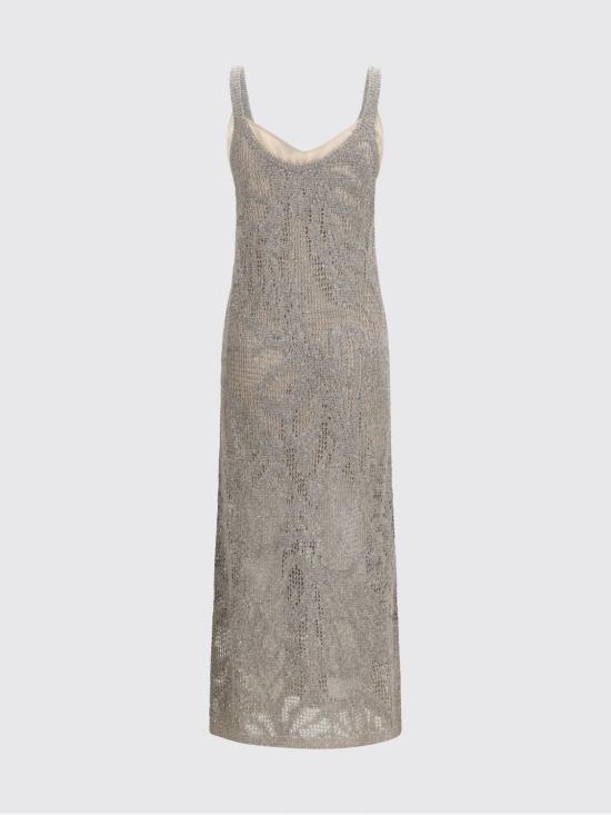 26SS 브루넬로 쿠치넬리 대즐링 워터 릴리 드레스 MDT771A92 C9089 Mud - BRUNELLO CUCINELLI