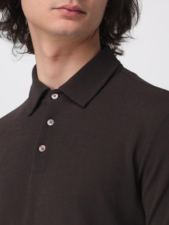 26SS 자노네 폴로 티셔츠 815169ZP370 Z1495 Brown - ZANONE