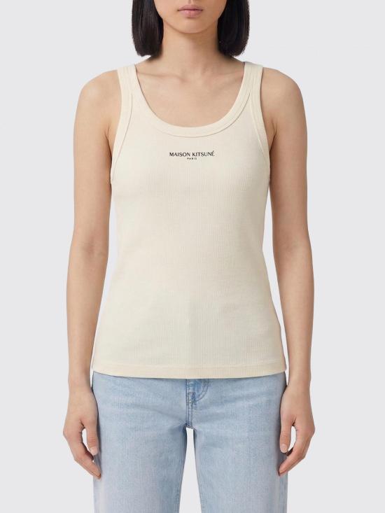 26SS 메종키츠네 민소매 티셔츠 QW00600KA0033 0063 Beige