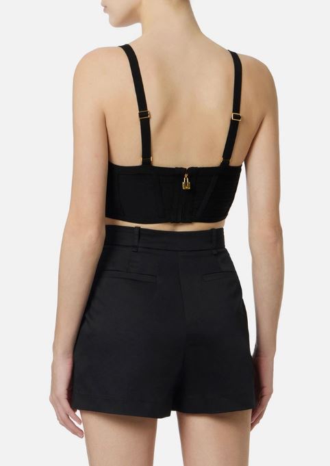 26SS 엘리자베타프랜치 긴팔 티셔츠 TK82D62E2 110 Nero - ELISABETTA FRANCHI