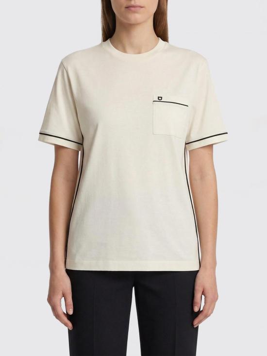 26SS 살바토레 페라가모 반팔 티셔츠 791701 MASCARPONEEXPRESSO Beige