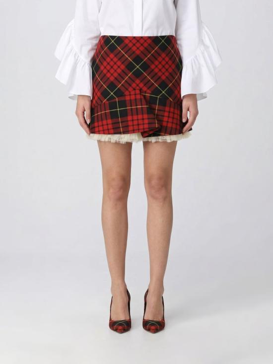 26SS 알렉산더 맥퀸 숏 스커트 857552QJAF2 6120 Red