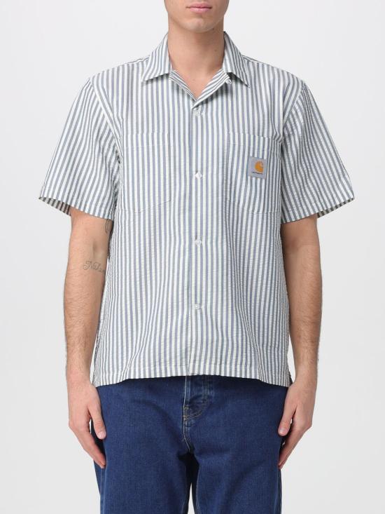 26SS 칼하트 WIP 숏슬리브 레벨 셔츠 I036203 3K5XX Blue