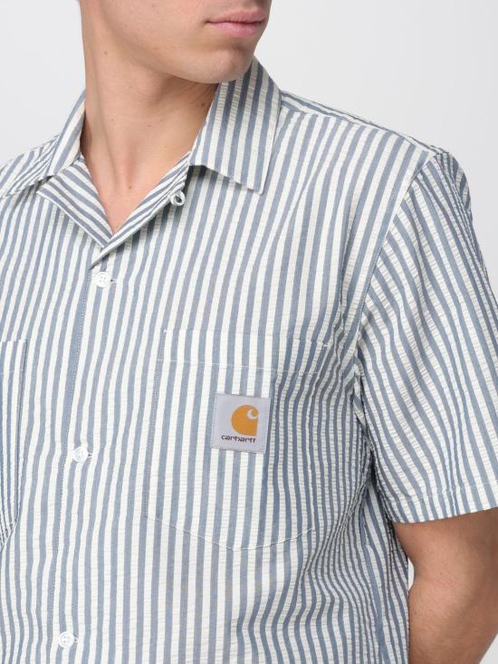 26SS 칼하트 WIP 숏슬리브 레벨 셔츠 I036203 3K5XX Blue - CARHARTT WIP