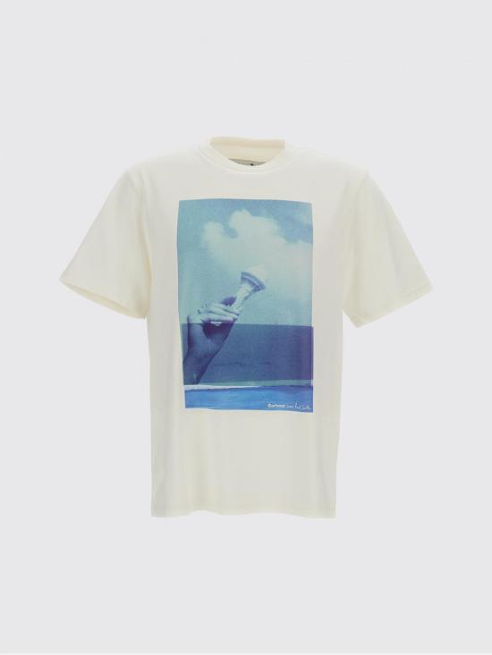 26SS 바버 반팔 티셔츠 MTS1613 WH32 White - BARBOUR