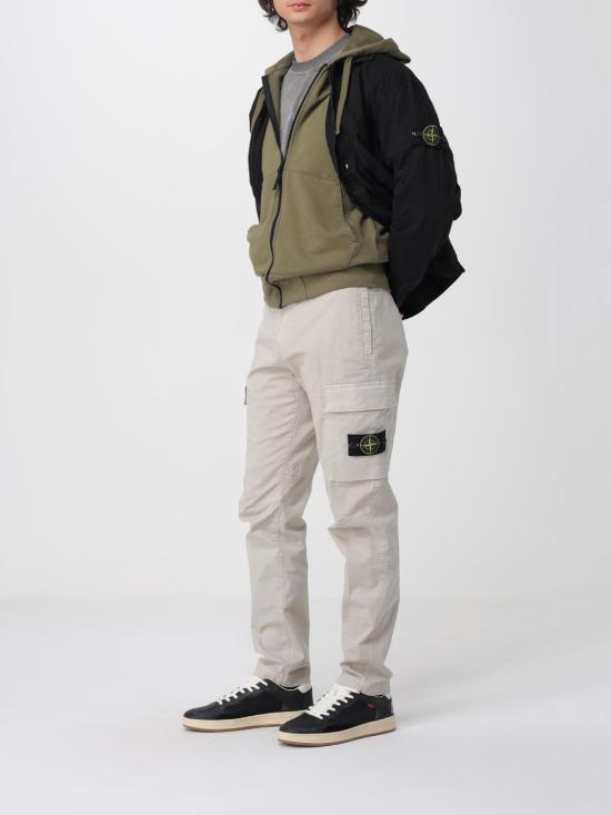 26SS 스톤 아일랜드 오가닉 코튼 플리스 레귤러 핏 후드 집업 6100061S0051 V005G Military - STONE ISLAND