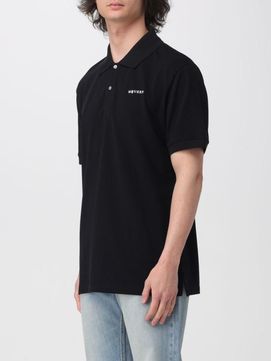 26SS 알렉산더 맥퀸 폴로 티셔츠 839229QXAAK 1000 Black - ALEXANDER MCQUEEN