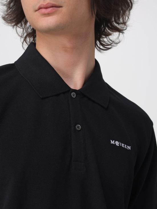 26SS 알렉산더 맥퀸 폴로 티셔츠 839229QXAAK 1000 Black - ALEXANDER MCQUEEN