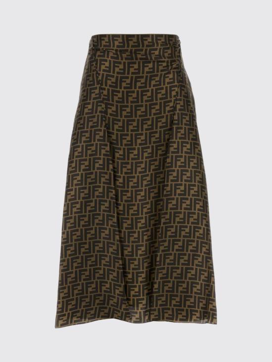26SS 펜디 FF 트윌 스커트 FQ7601A8G3 F1440 Tobacco - FENDI